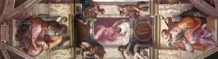 The ninth bay of the ceiling, Michelangelo Buonarroti